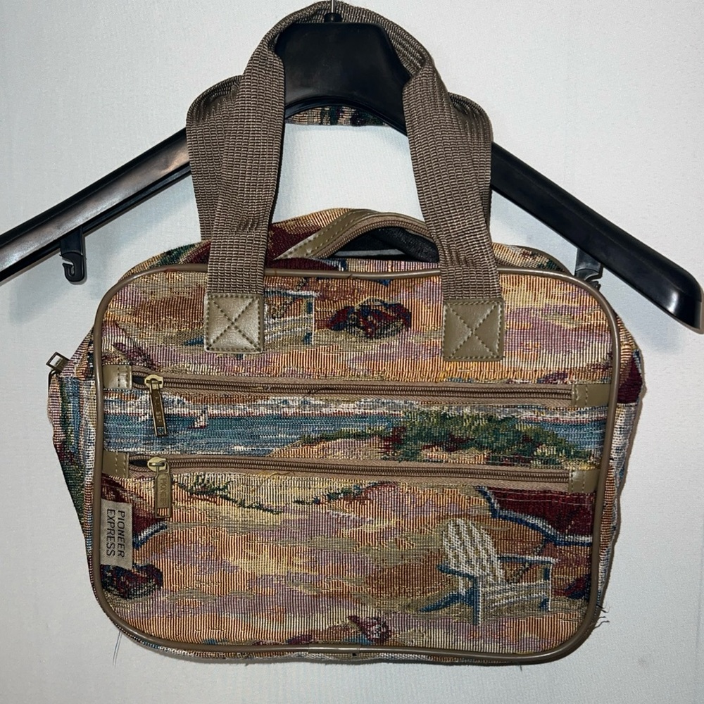 Vintage Tapestry Pioneer Express Overnight Travel Bag Luggage Beach Print.